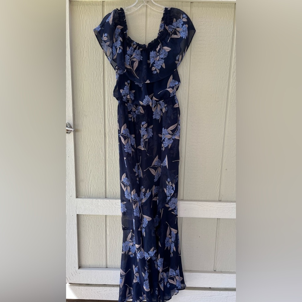 Express Navy Floral Maxi Dress